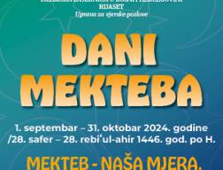 DANI MEKTEBA - RIJASET ISLAMSKE ZAJEDNICE U BOSNI I HERCEGOVINI